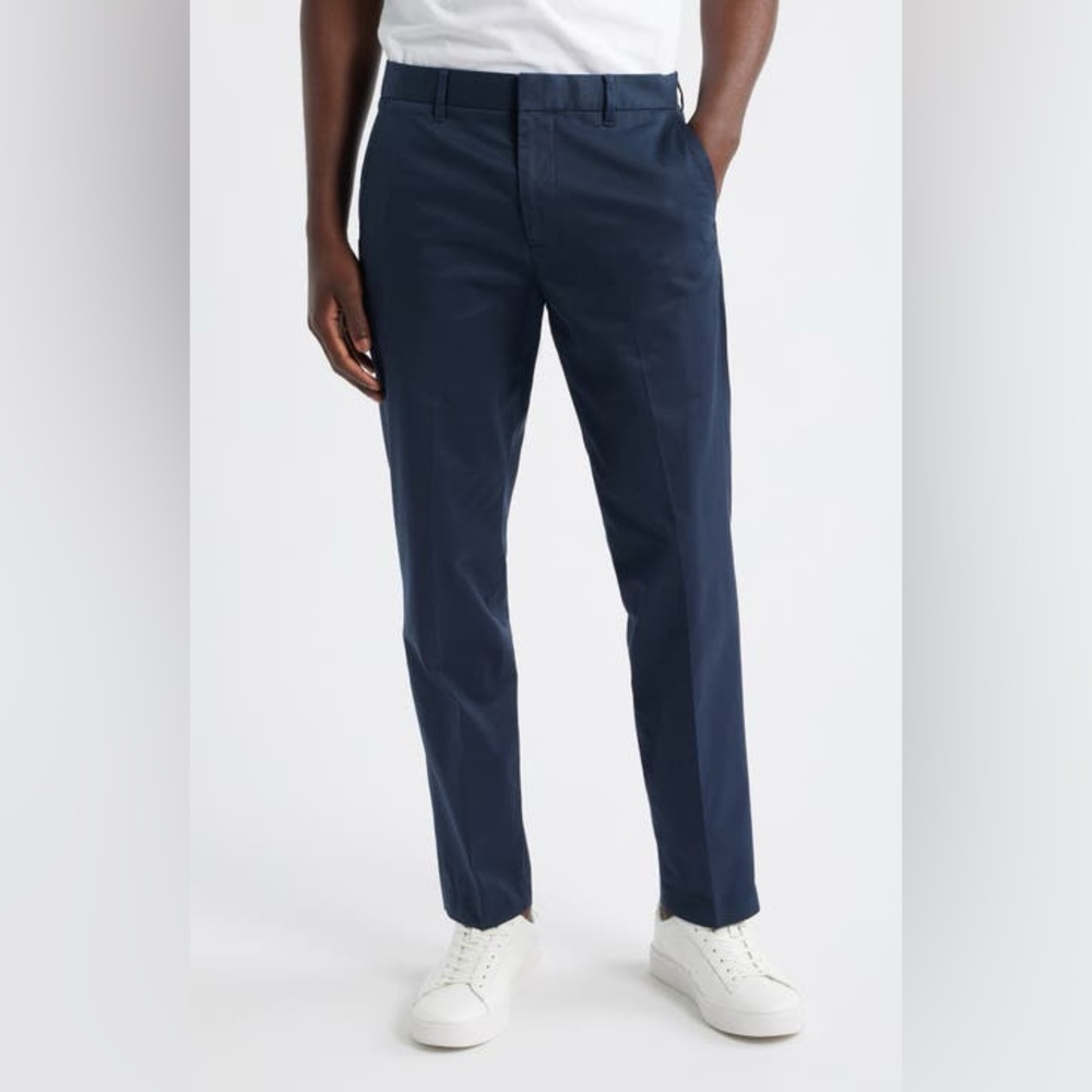 Nordstrom Men’s Shop Navy Blue Slim-Fit Chinos